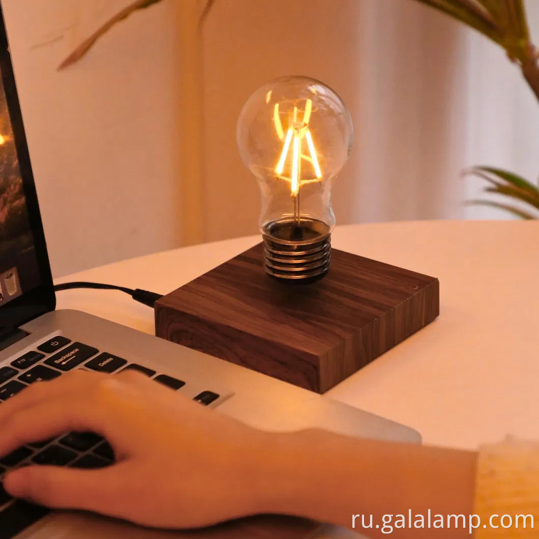 Магнитная левитационная лампочка - вращение 360 °, настольная лампа, ночные огни, сенсорный контроль